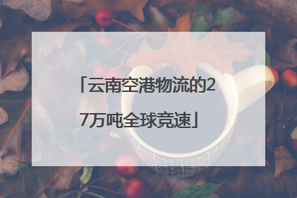 云南空港物流的27万吨全球竞速