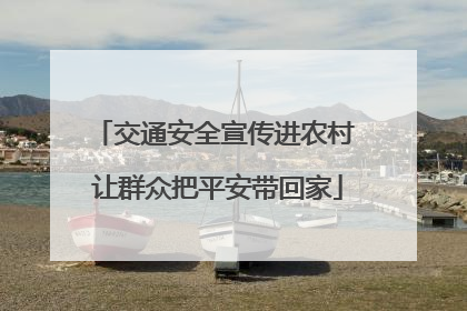 交通安全宣传进农村 让群众把平安带回家
