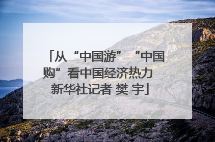 从“中国游”“中国购”看中国经济热力 新华社记者 樊 宇