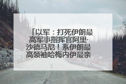 以军：打死伊朗最高军事指挥官阿里·沙德马尼！系伊朗最高领袖哈梅内伊最亲密的人之一
