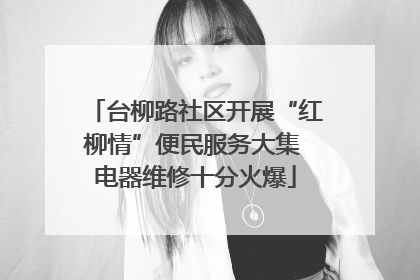 台柳路社区开展“红柳情”便民服务大集 电器维修十分火爆