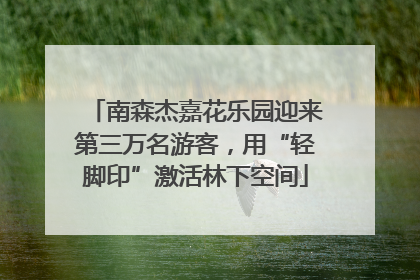 南森杰嘉花乐园迎来第三万名游客，用“轻脚印”激活林下空间
