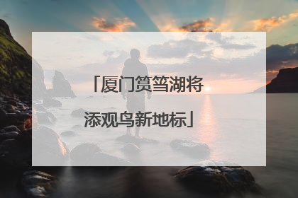 厦门筼筜湖将添观鸟新地标