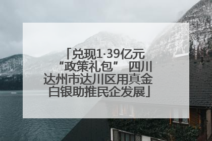 兑现1·39亿元“政策礼包” 四川达州市达川区用真金白银助推民企发展