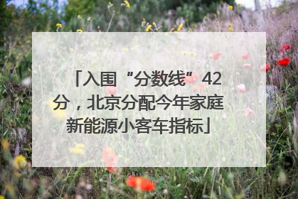 入围“分数线”42分，北京分配今年家庭新能源小客车指标