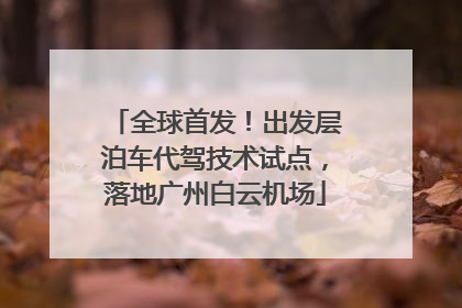 全球首发！出发层泊车代驾技术试点，落地广州白云机场