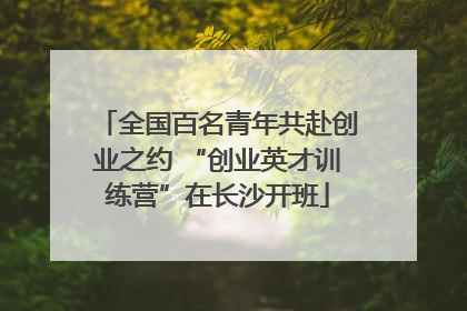 全国百名青年共赴创业之约 “创业英才训练营”在长沙开班