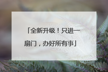 全新升级！只进一扇门，办好所有事