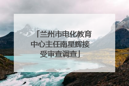 兰州市电化教育中心主任南星辉接受审查调查