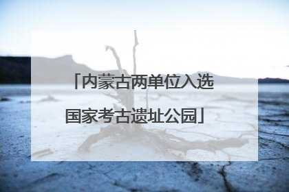 内蒙古两单位入选国家考古遗址公园