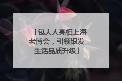 包大人亮相上海老博会，引领银发生活品质升级