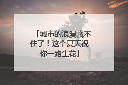 城市的浪漫藏不住了！这个夏天祝你一路生花
