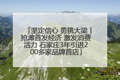 坚定信心 勇挑大梁丨抢滩首发经济 激发消费活力 石家庄3年引进200多家品牌首店