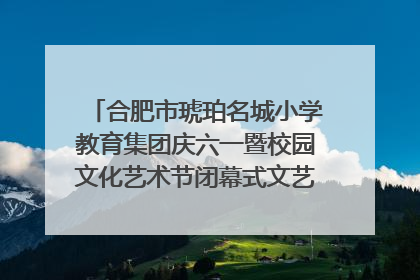 合肥市琥珀名城小学教育集团庆六一暨校园文化艺术节闭幕式文艺汇演圆满举行