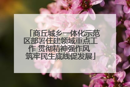商丘城乡一体化示范区部署住建领域重点工作 贯彻精神强作风 筑牢民生底线促发展