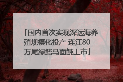国内首次实现深远海养殖规模化投产 连江80万尾绿鳍马面鲀上市