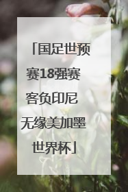 国足世预赛18强赛客负印尼 无缘美加墨世界杯
