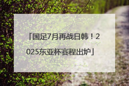 国足7月再战日韩！2025东亚杯赛程出炉