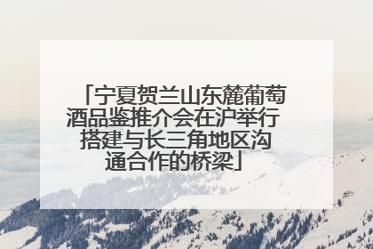 宁夏贺兰山东麓葡萄酒品鉴推介会在沪举行 搭建与长三角地区沟通合作的桥梁