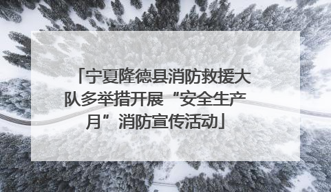 宁夏隆德县消防救援大队多举措开展“安全生产月”消防宣传活动