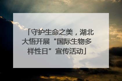 守护生命之美，湖北大悟开展“国际生物多样性日”宣传活动