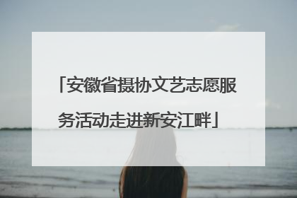 安徽省摄协文艺志愿服务活动走进新安江畔