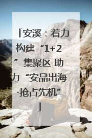 安溪：着力构建“1+2”集聚区 助力“安品出海·抢占先机”