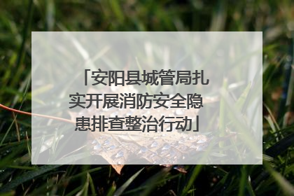 安阳县城管局扎实开展消防安全隐患排查整治行动