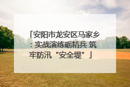 安阳市龙安区马家乡：实战演练砺精兵 筑牢防汛“安全堤”
