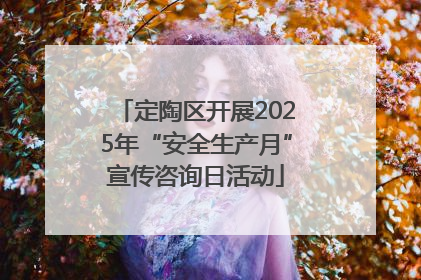 定陶区开展2025年“安全生产月”宣传咨询日活动