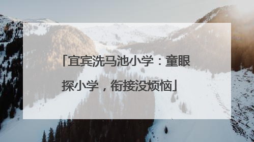 宜宾洗马池小学：童眼探小学，衔接没烦恼