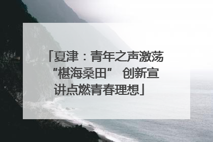 夏津：青年之声激荡“椹海桑田” 创新宣讲点燃青春理想