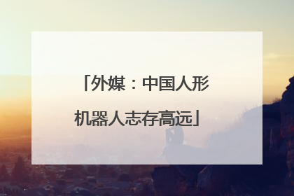 外媒：中国人形机器人志存高远