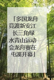 多国龙舟竞渡新安江 长三角绿水青山运动会龙舟赛在屯溪开幕