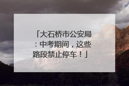 大石桥市公安局：中考期间，这些路段禁止停车！