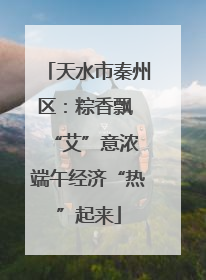天水市秦州区：粽香飘 “艾”意浓 端午经济“热”起来