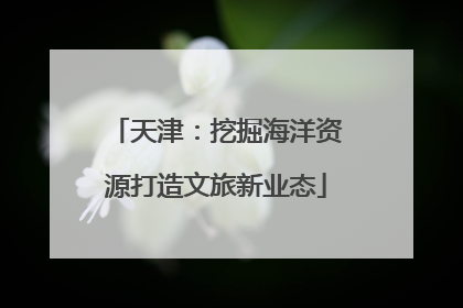 天津：挖掘海洋资源打造文旅新业态