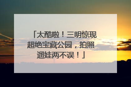 太酷啦！三明惊现超绝宝藏公园，拍照遛娃两不误！