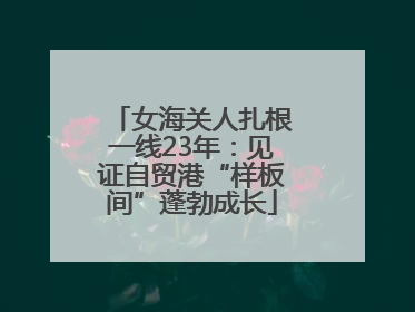 女海关人扎根一线23年：见证自贸港“样板间”蓬勃成长