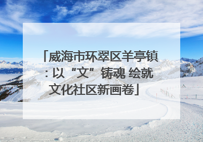 威海市环翠区羊亭镇：以“文”铸魂 绘就文化社区新画卷