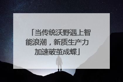 当传统沃野遇上智能浪潮，新质生产力加速破茧成蝶