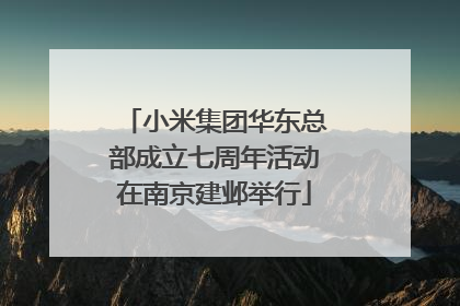 小米集团华东总部成立七周年活动在南京建邺举行