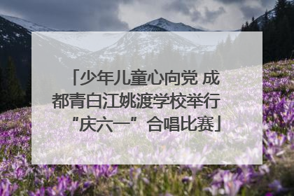 少年儿童心向党 成都青白江姚渡学校举行“庆六一”合唱比赛