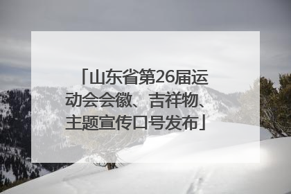 山东省第26届运动会会徽、吉祥物、主题宣传口号发布