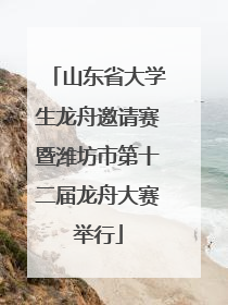 山东省大学生龙舟邀请赛暨潍坊市第十二届龙舟大赛举行