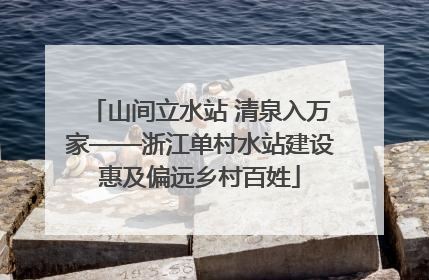 山间立水站 清泉入万家——浙江单村水站建设惠及偏远乡村百姓