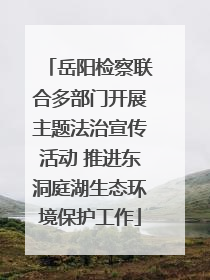 岳阳检察联合多部门开展主题法治宣传活动 推进东洞庭湖生态环境保护工作