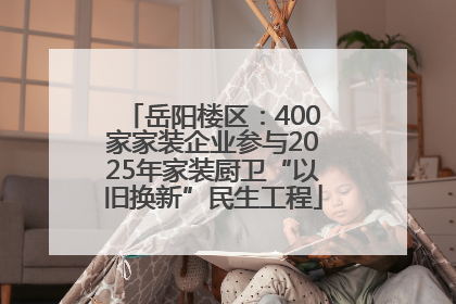 岳阳楼区：400家家装企业参与2025年家装厨卫“以旧换新”民生工程