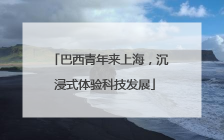 巴西青年来上海，沉浸式体验科技发展