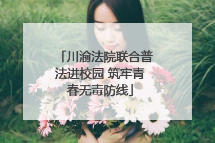 川渝法院联合普法进校园 筑牢青春无毒防线